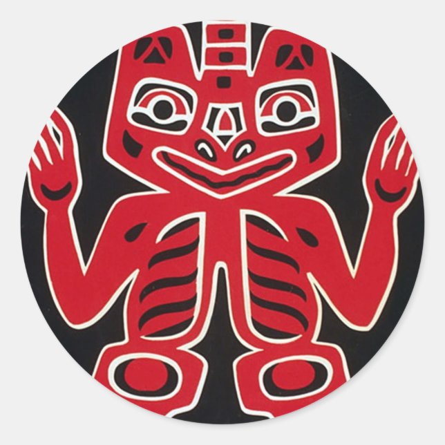 Sticker Rond Conception couvrante du ~ Alaska de Haida (Devant)