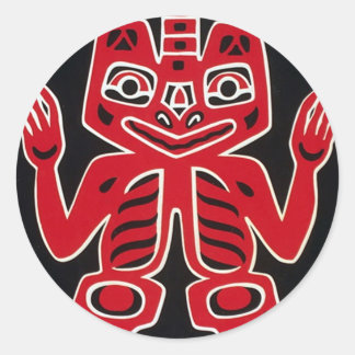 Sticker Rond Conception couvrante du ~ Alaska de Haida