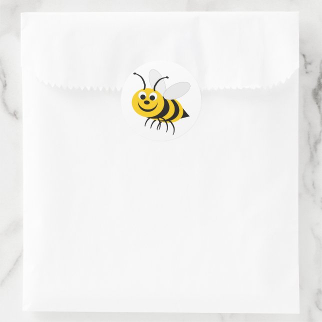 Sticker Rond Conception d'abeilles (Sac)