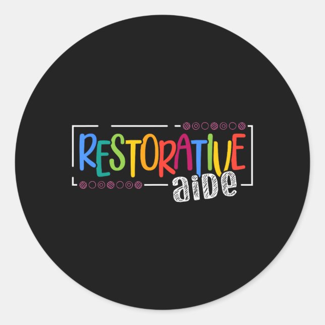 Sticker Rond Conception d'aide réparatrice pour hommes et femme (Devant)