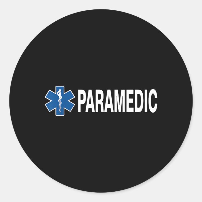 Sticker Rond Conception d'ambulancier pour hommes femmes ambula (Devant)