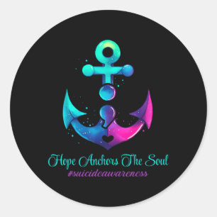 Sticker Rond Conception d'ancrage point-virgule de sensibilisat