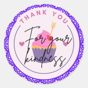 Sticker Rond Conception d'appréciation mignonne et douce