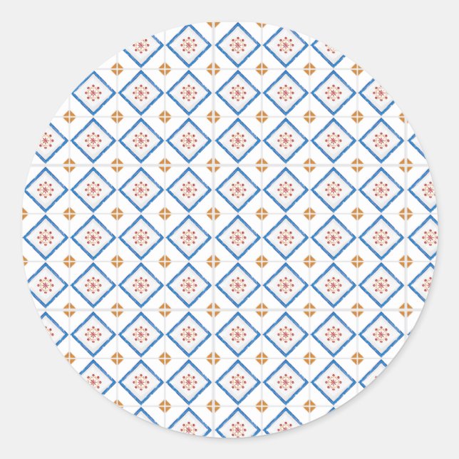 Sticker Rond Conception d'autocollant rond avec un fond blanc (Devant)