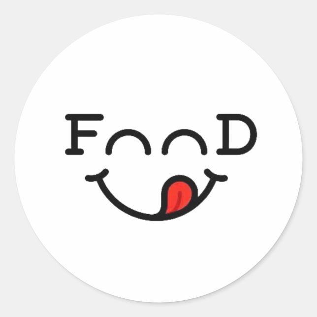 Sticker Rond Conception d'autocollants amusants et créatifs pou (Devant)