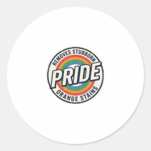 Sticker Rond Conception de badge arc-en-ciel de protestation de
