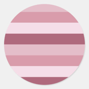 Sticker Rond Conception de bandes de tons de couleur rose