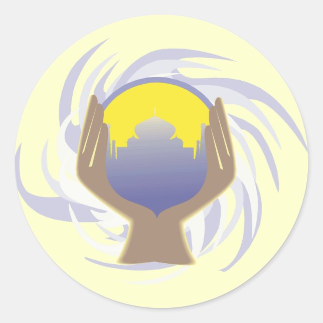 Sticker Rond conception de boule de cristal magique (Devant)