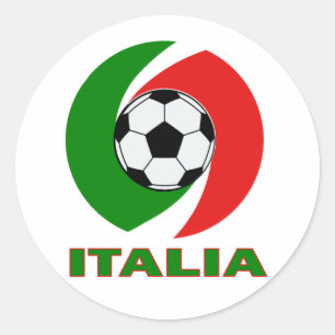 Sticker Rond Conception de boule de drapeau de l'Italie Italie