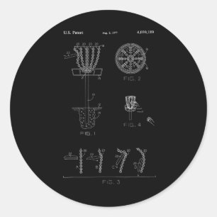 Sticker Rond Conception de brevet de cible de panier de golf à 