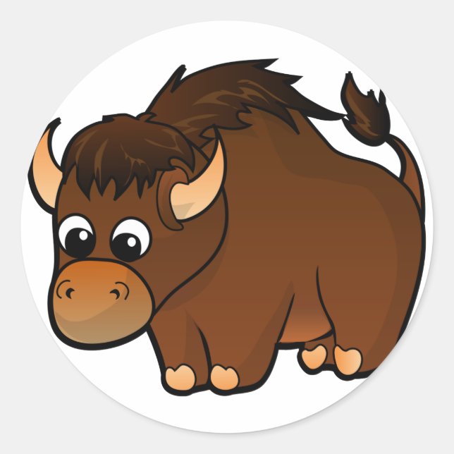 Sticker Rond Conception de Buffalo (Devant)