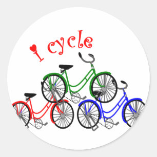 Sticker Rond Conception de cadeaux cyclistes (bicyclette)