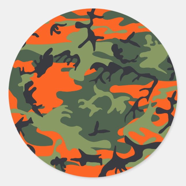 Sticker Rond Conception de camouflage (Devant)