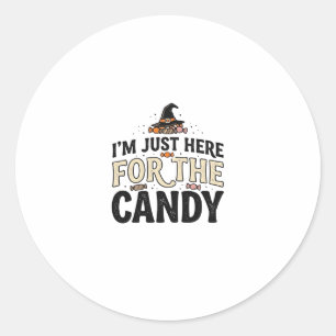 Sticker Rond Conception de chemise de chapeau de sorcière de bo