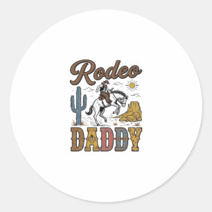 Sticker Rond Conception de chemise de cow-boy western vintage R