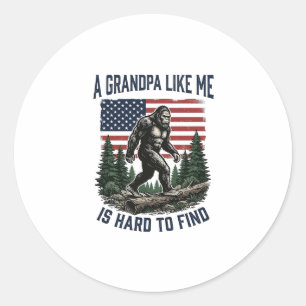 Sticker Rond Conception de chemise de drapeau américain vintage