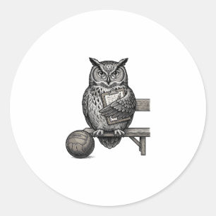 Sticker Rond Conception de chemise d'entraîneur de football de 