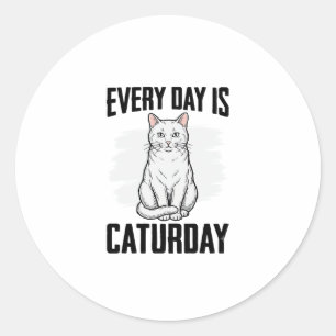 Sticker Rond Conception de chemise drôle pour amateur de chat d