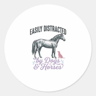 Sticker Rond Conception de chemise facilement distrait par les 