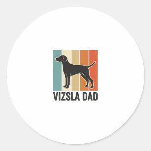 Sticker Rond Conception de chemise pour papa Vizsla vintage ama