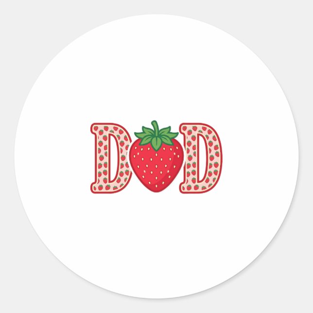 Sticker Rond Conception de chemise vectorielle lettrage fraise  (Devant)
