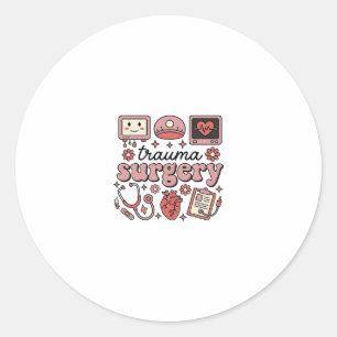 Sticker Rond Conception de chemise vectorielle médicale vintage
