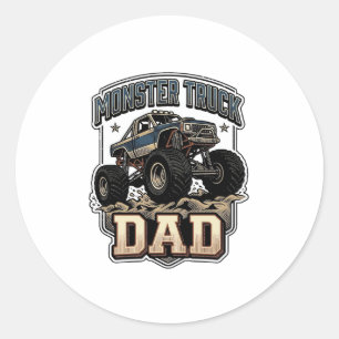 Sticker Rond Conception de chemise vectorielle vintage Papa Mon