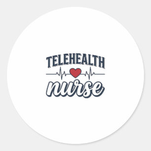 Sticker Rond Conception de chemise vintage infirmière de télé-s