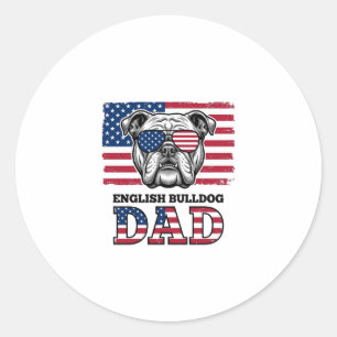 Sticker Rond Conception de chemise vintage patriotique papa bou