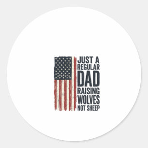 Sticker Rond Conception de chemise vintage patriotique pour pap