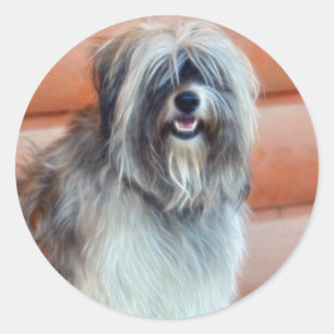 Sticker Rond Conception de chiens pour les amateurs de moules