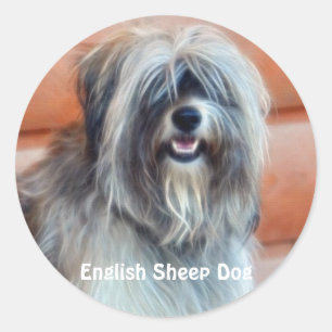 Sticker Rond Conception de chiens pour les amateurs de moules