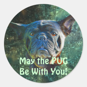 Sticker Rond Conception de chiens pour les amateurs de moules