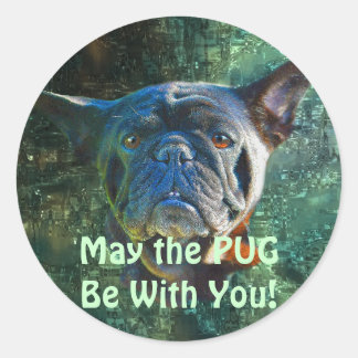Sticker Rond Conception de chiens pour les amateurs de moules