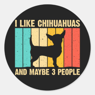 Sticker Rond Conception de chihuahua mignon pour femmes enfants