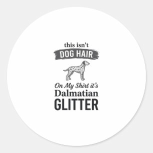 Sticker Rond Conception de citation de cheveux de chien drôle d