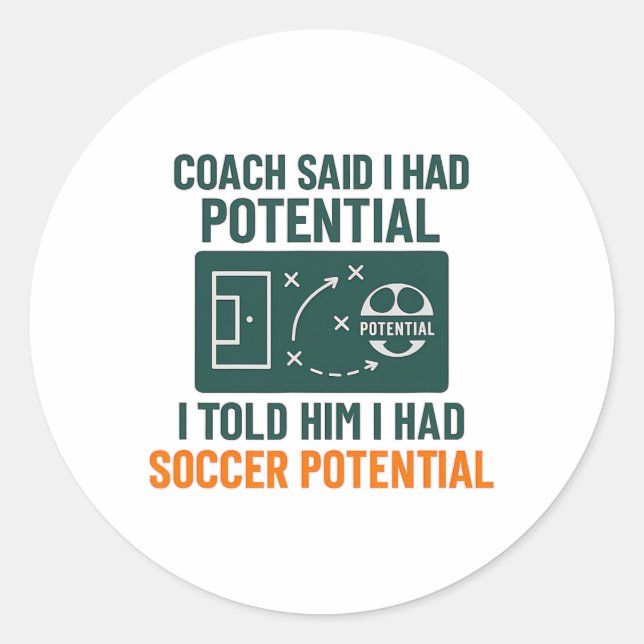 Sticker Rond Conception de citation de coach de tableau noir de (Devant)
