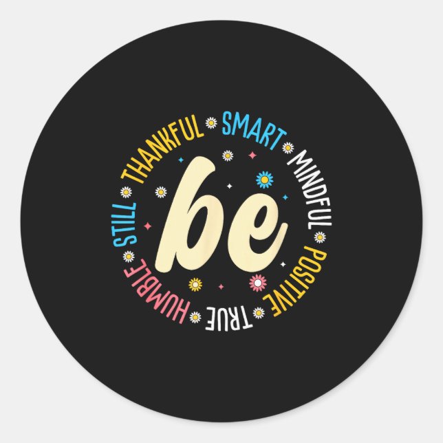 Sticker Rond Conception de citation motivationnelle Dire positi (Devant)
