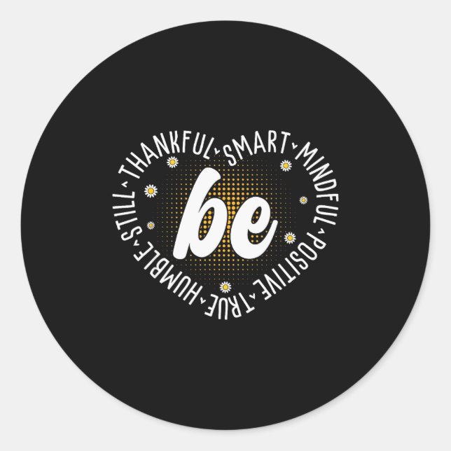 Sticker Rond Conception de citation motivationnelle Dire positi (Devant)