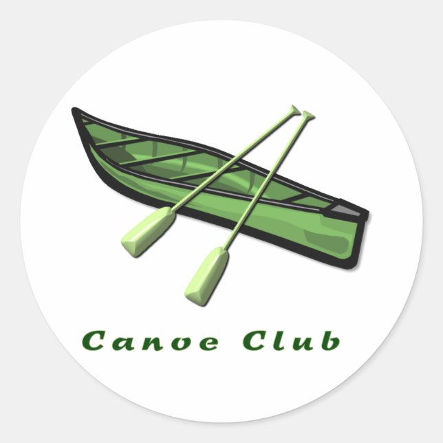 Sticker Rond Conception de club de canoë (Devant)