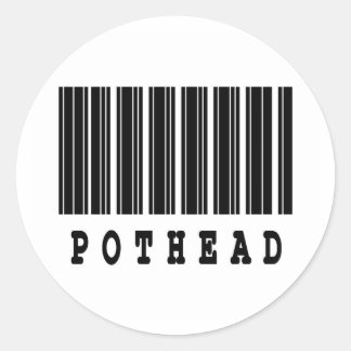 Sticker Rond conception de code-barres
