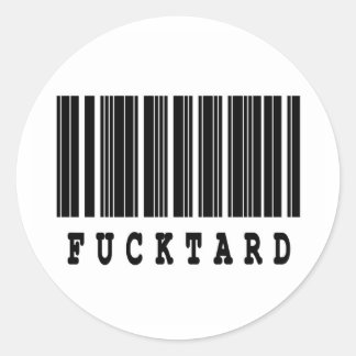 Sticker Rond conception de code-barres baise