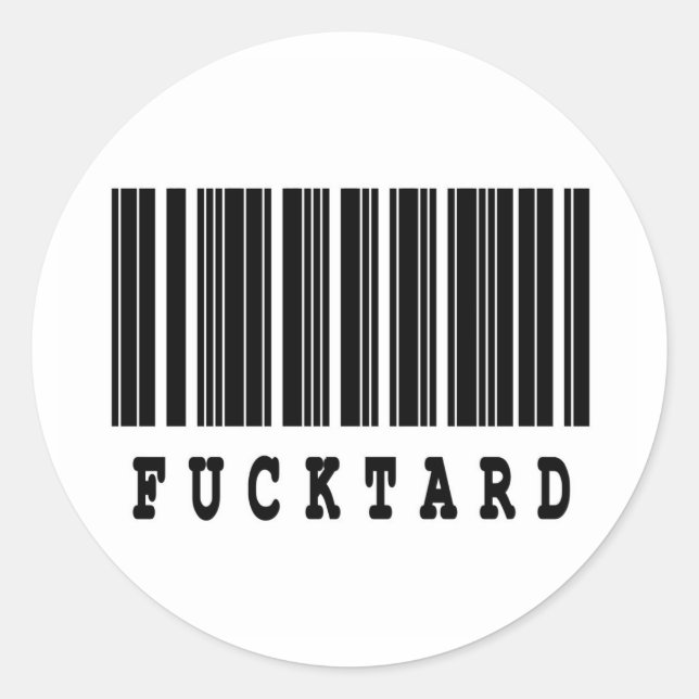 Sticker Rond conception de code-barres baise (Devant)
