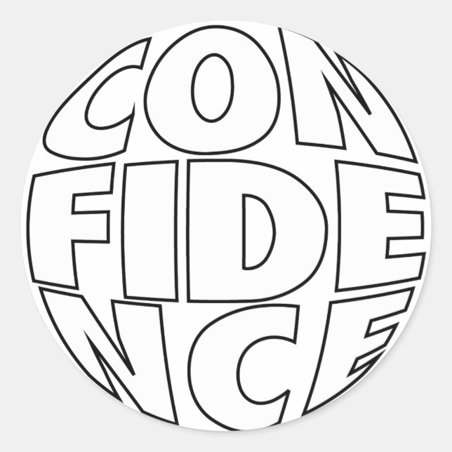 Sticker Rond Conception de confiance #025 (Devant)