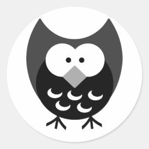 Sticker Rond Conception de cool de hibou !
