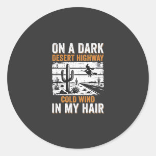 Sticker Rond Conception de coucher de soleil de cactus d'autoro