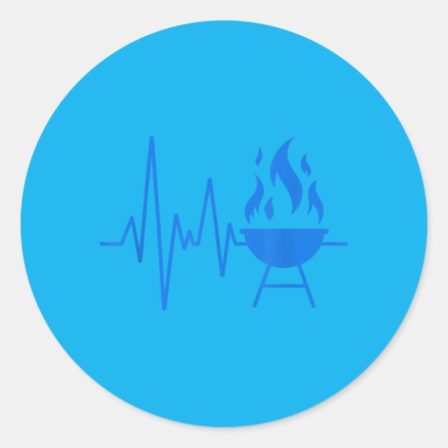 Sticker Rond Conception de dessin au trait Grillmaster Battemen (Devant)