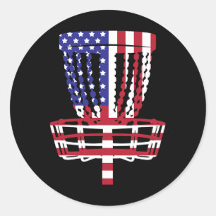 Sticker Rond Conception de disque de golf cool pour hommes femm