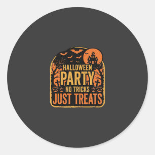Sticker Rond Conception de fête d'Halloween pas de farces juste
