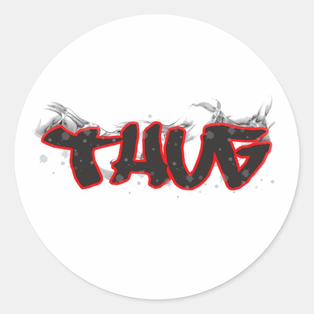 Sticker Rond conception de graffiti voyou (Devant)